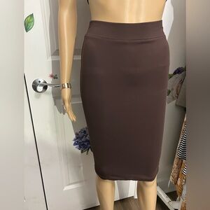 Babaton Chocolate Pencil Skirt